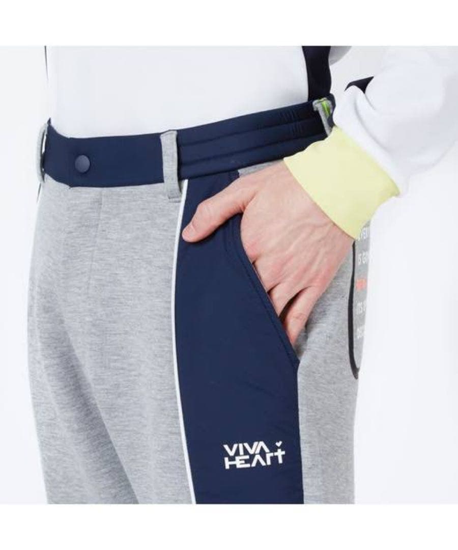 【美品】VIVA HEART ダンボールニット切り替えパンツ ゴルフウェア
