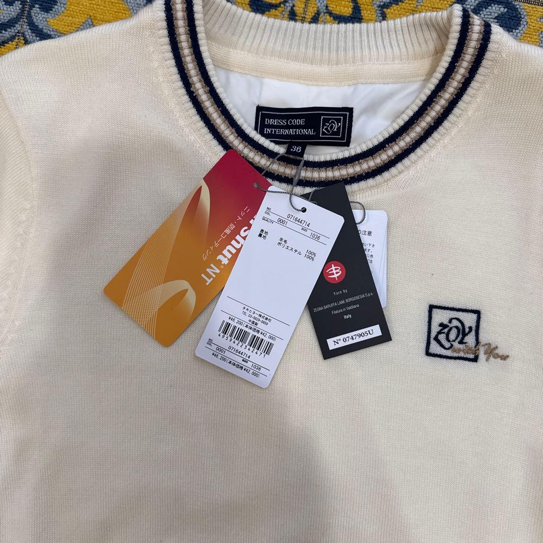 新品36 ZOYゾーイホワイト系セーター