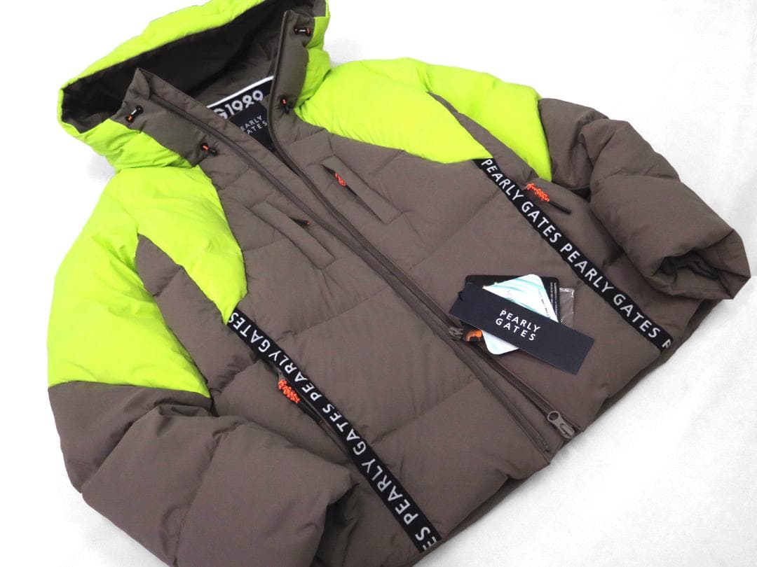 新品● パーリーゲイツ ●ナイロンストレッチポプリン フーディダウンブルゾン　S