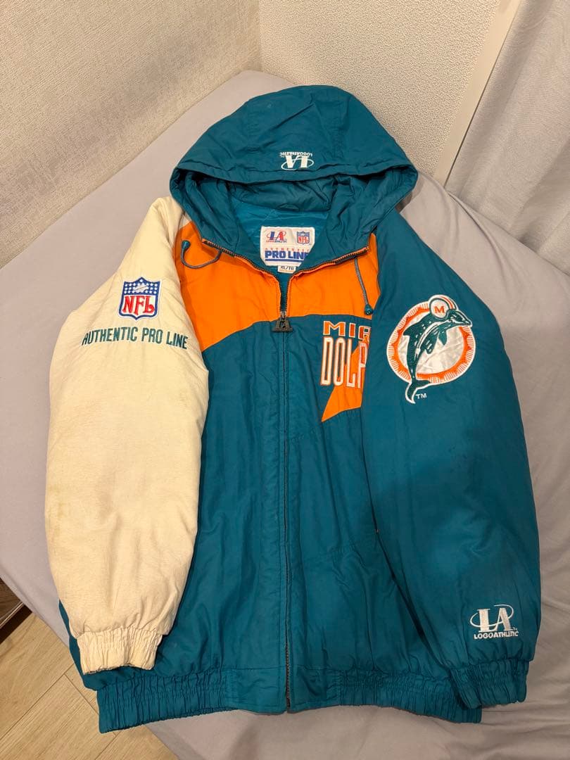 90年代　Pro Player製NFLマイアミ・ドルフィンズ　中綿ジャケット
