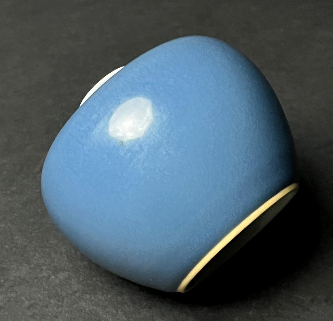 天青釉 天藍釉蘋果尊 大清康煕年製 款 中国美術 古玩 唐物 擺件 SN59