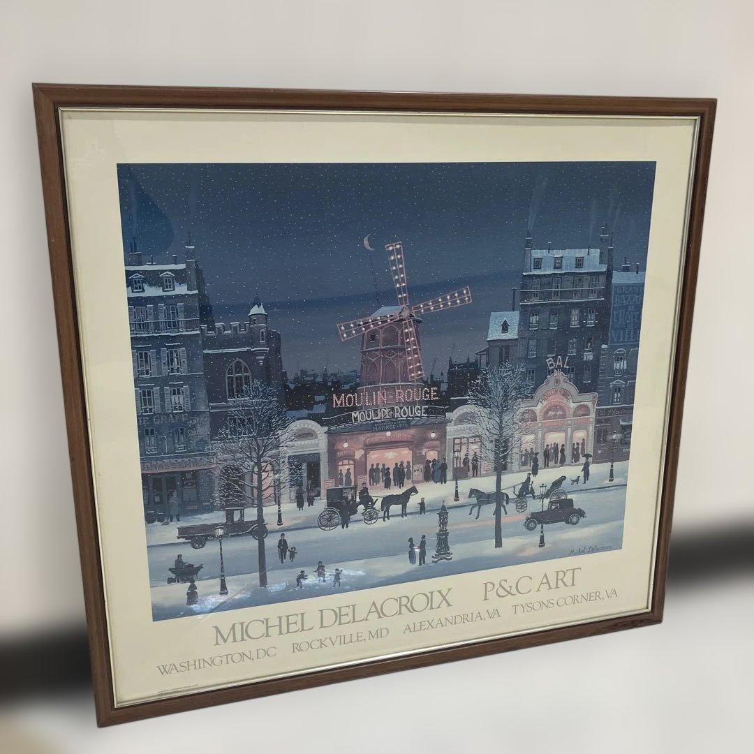 ミッシェル ドラクロワ「雪のムーランルージュ」 ポップアート インテリア