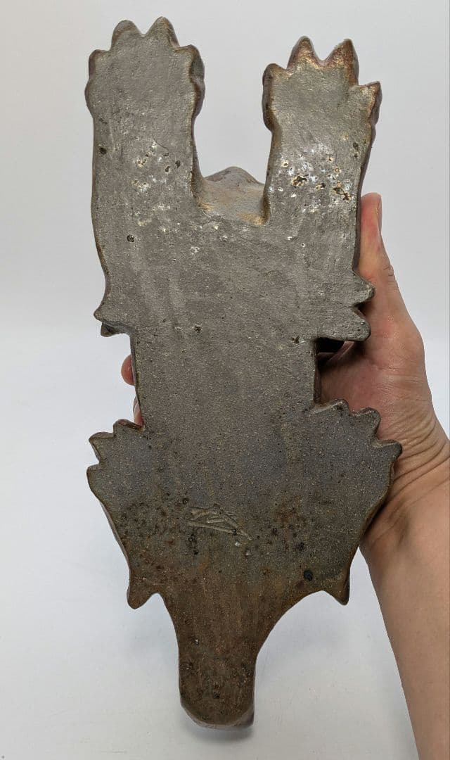 【未使用】岡山県重要無形文化財 浦上善次 備前焼 獅子香炉 共箱共布 置物 香爐