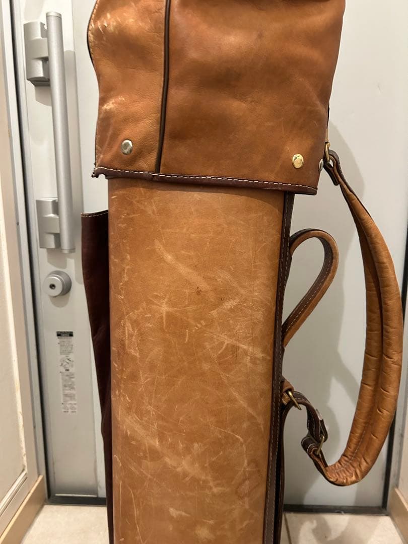 レザー ゴルフバッグ　ブラウン