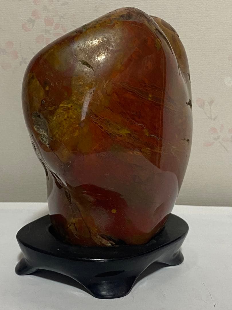 ♦鑑賞石 水石 銘石 赤玉 赤石 ジャスパー 天然石 インテリア 置物 骨董品