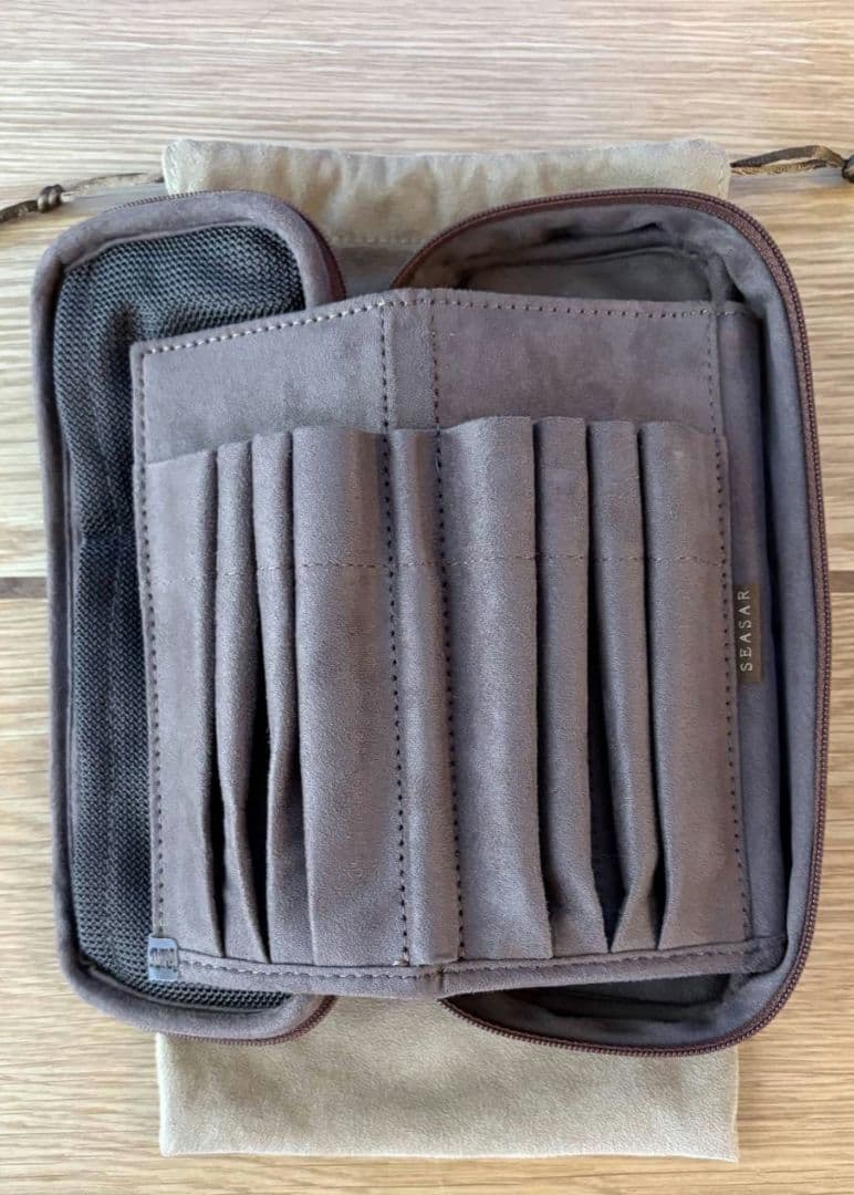 SEASAR オクトフォールドペンケース カルロスナイロン ブラウン