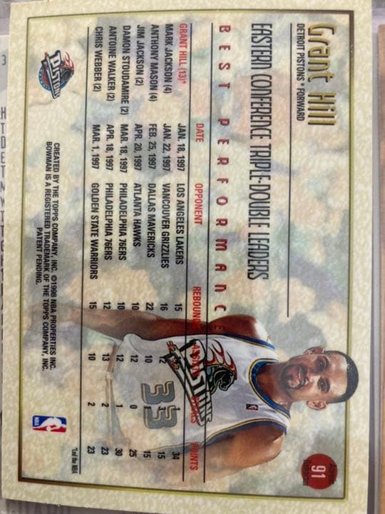 その他 97-98 BB Atomic Refractor Grant Hill