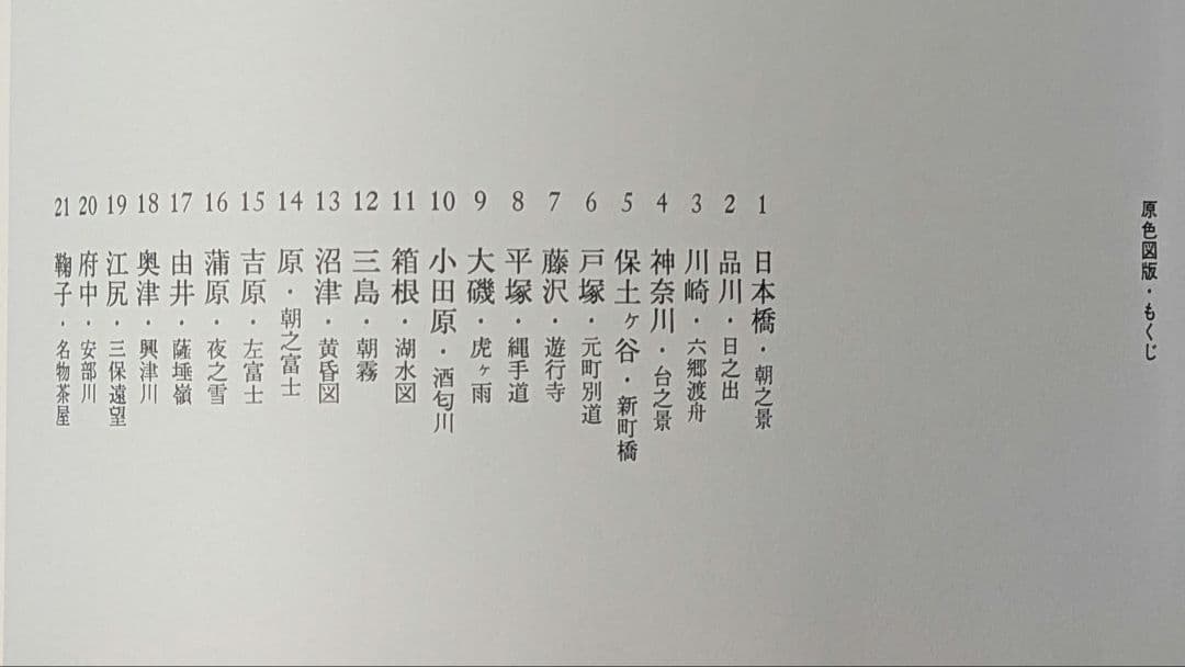 専用浮世絵版画集(東海道五十三次)　原色図版53枚入り