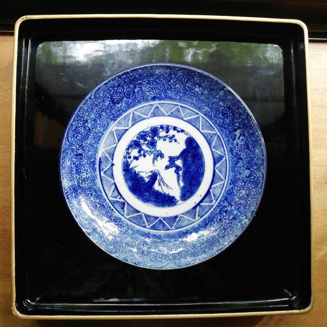 (幕末～明治)古伊万里(藍色皿)