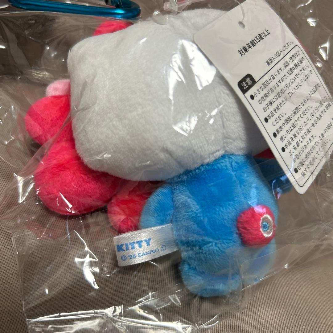 新品【EXPO2025】会場限定ミャクミャクなりきりキティぬいぐるみBCカラビナ