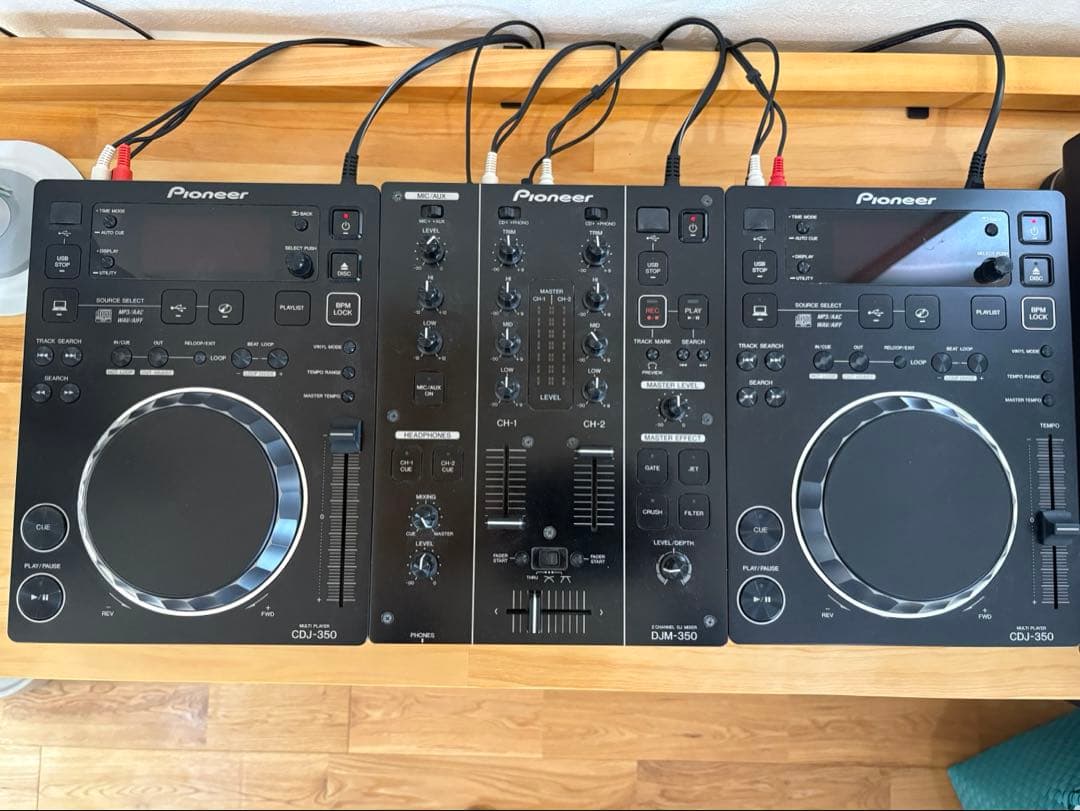 Pioneer CDJ-350 2台 とJDM-350 1台のセット