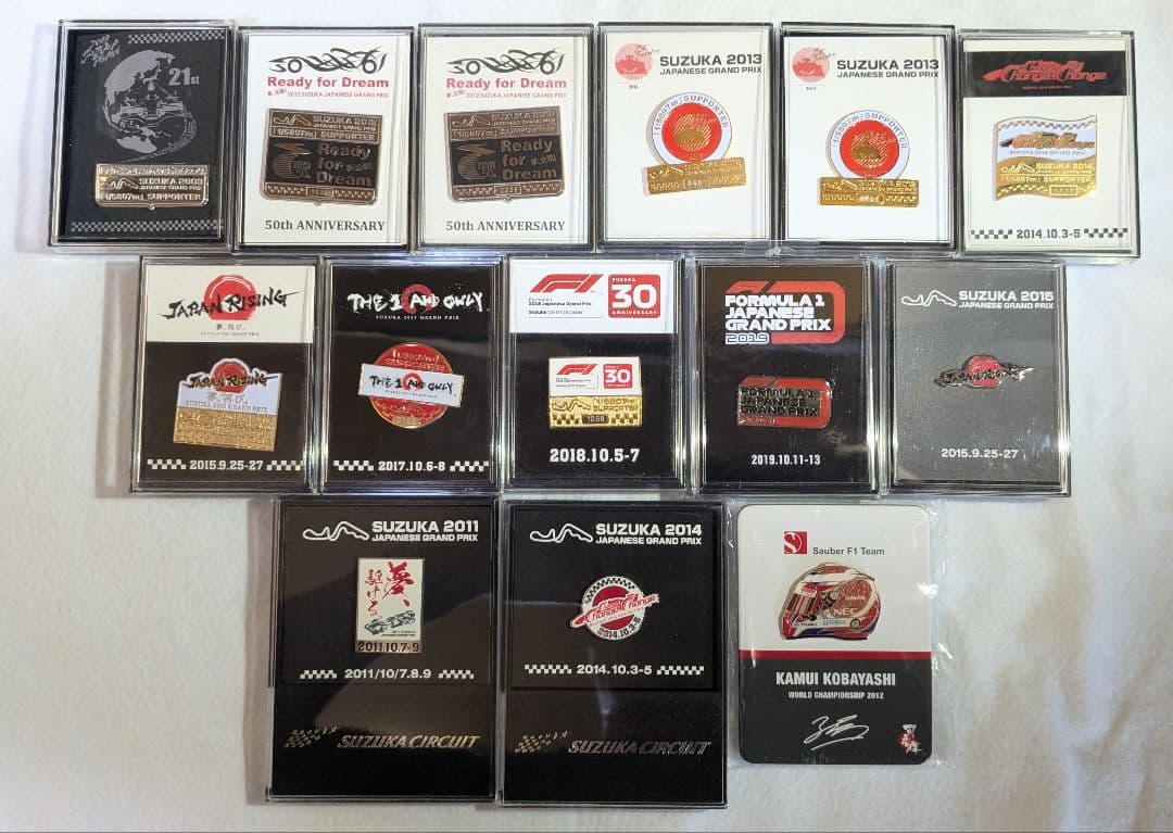 鈴鹿サーキット Ｆ1 ピンバッジ　12種14品