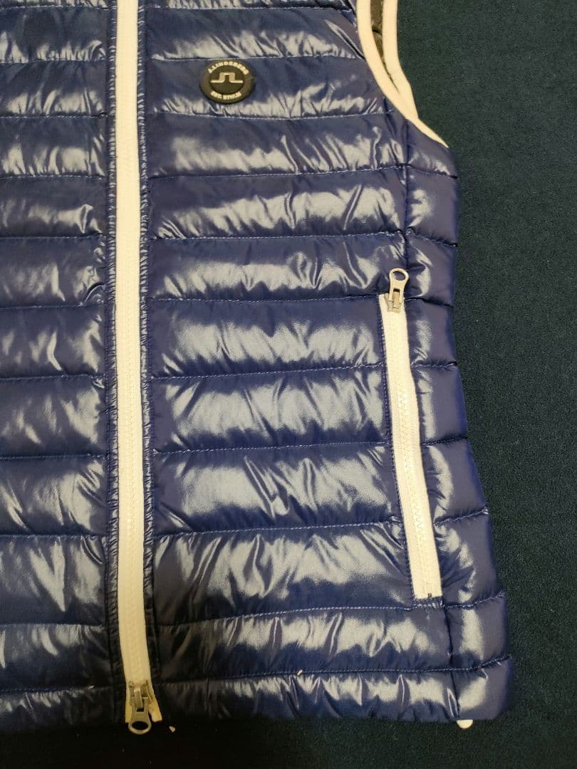 J.LINDEBERG ダウンベスト　ネイビー　S-M相当　ゴルフ