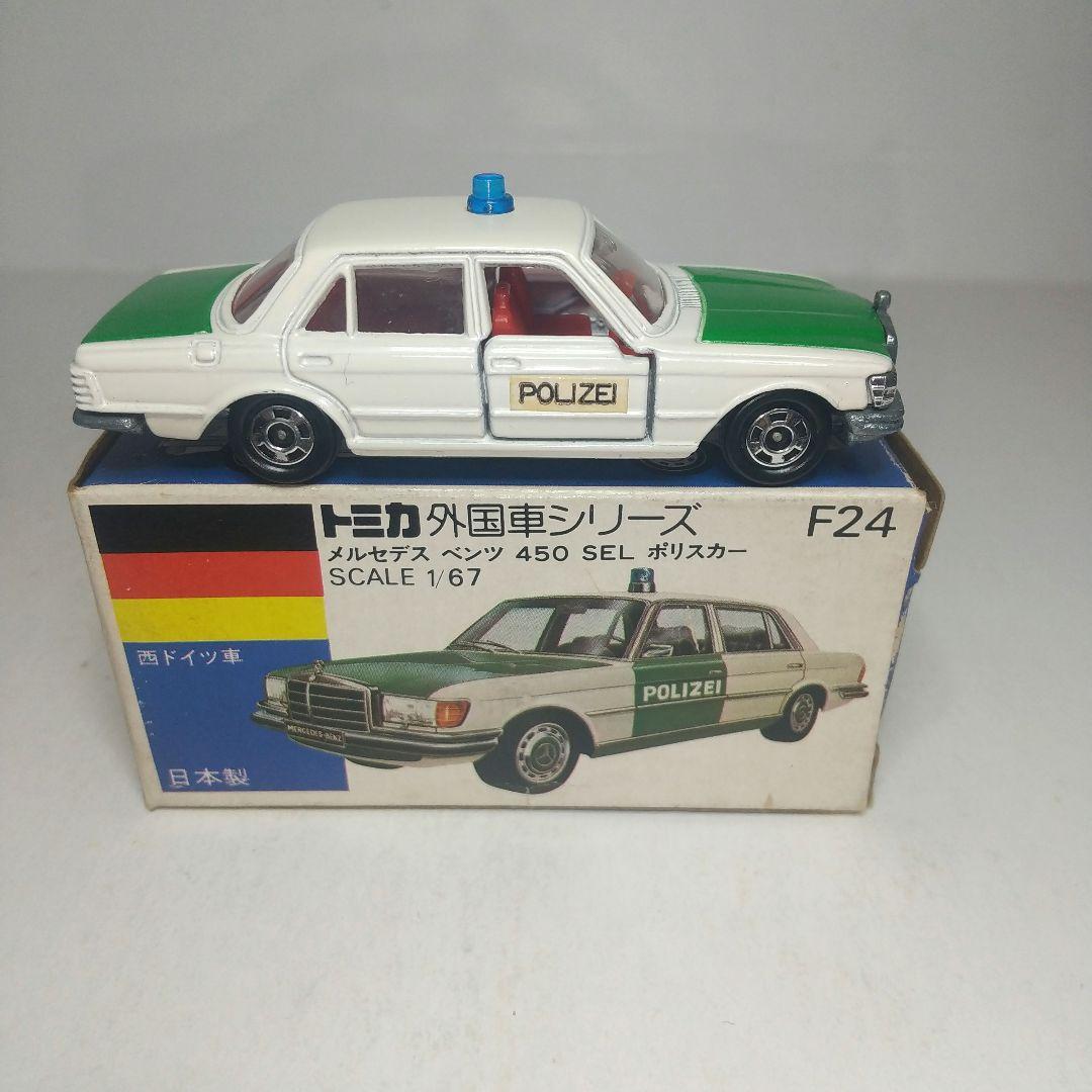 (3309)トミカ 青箱 日本製 メルセデス ベンツ 450SEL ポリスカー