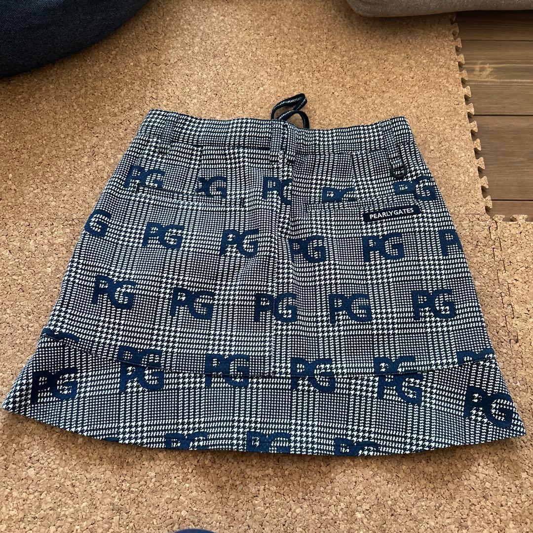 PEARLY GATES PGロゴ チェック柄スカート