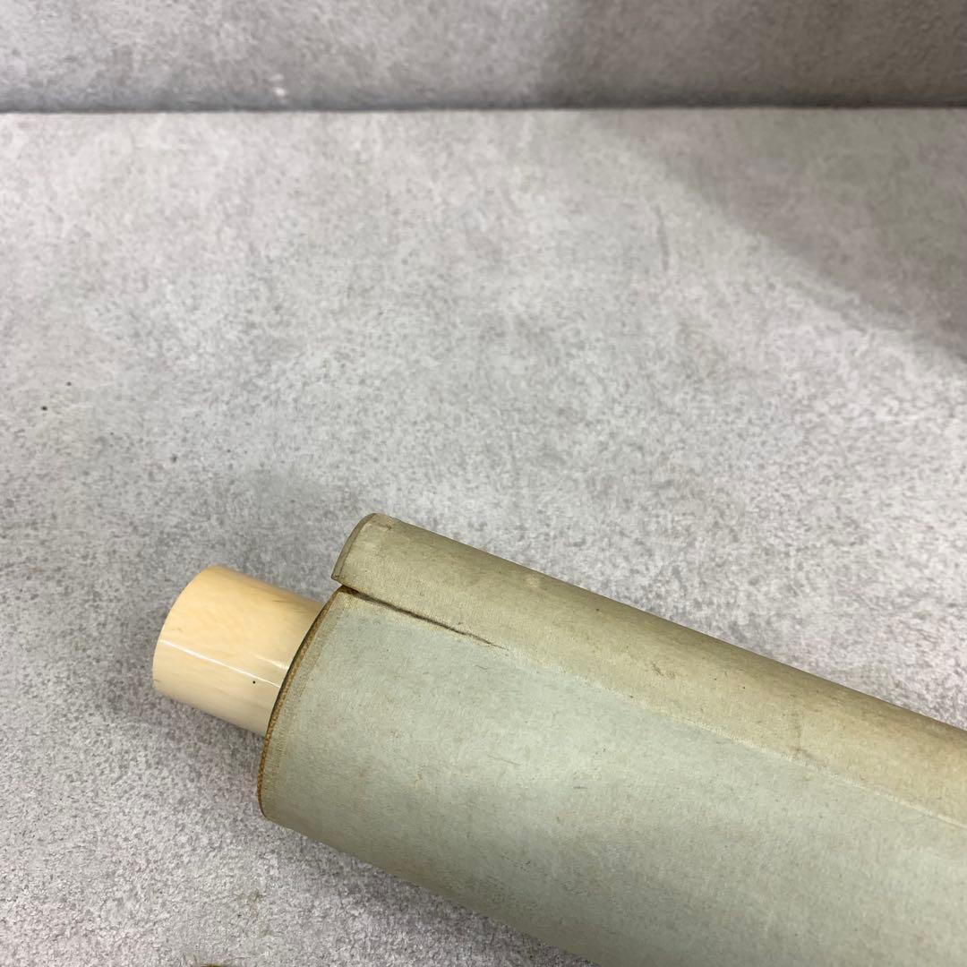 掛軸 石川秀穂 雨中鷺 木箱 瀧 鳥 3-39