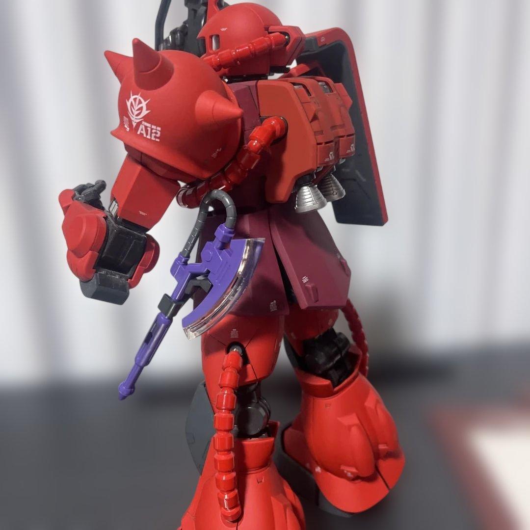 【美】【癒し】PGシャア専用ザクⅡ 組み立て塗装済みジャンク品