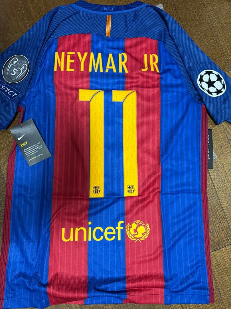新品未使用 タグ付 FCバルセロナ CL仕様 ネイマール ユニ S