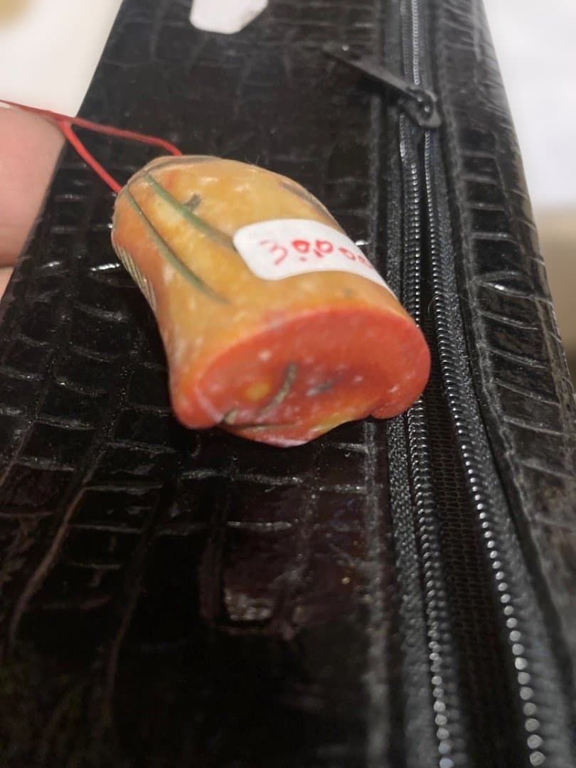 赤珊瑚　根付　仏