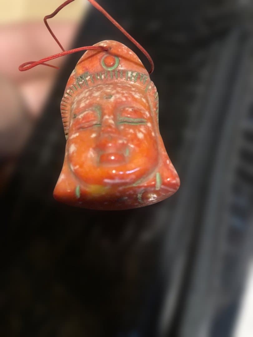 赤珊瑚　根付　仏