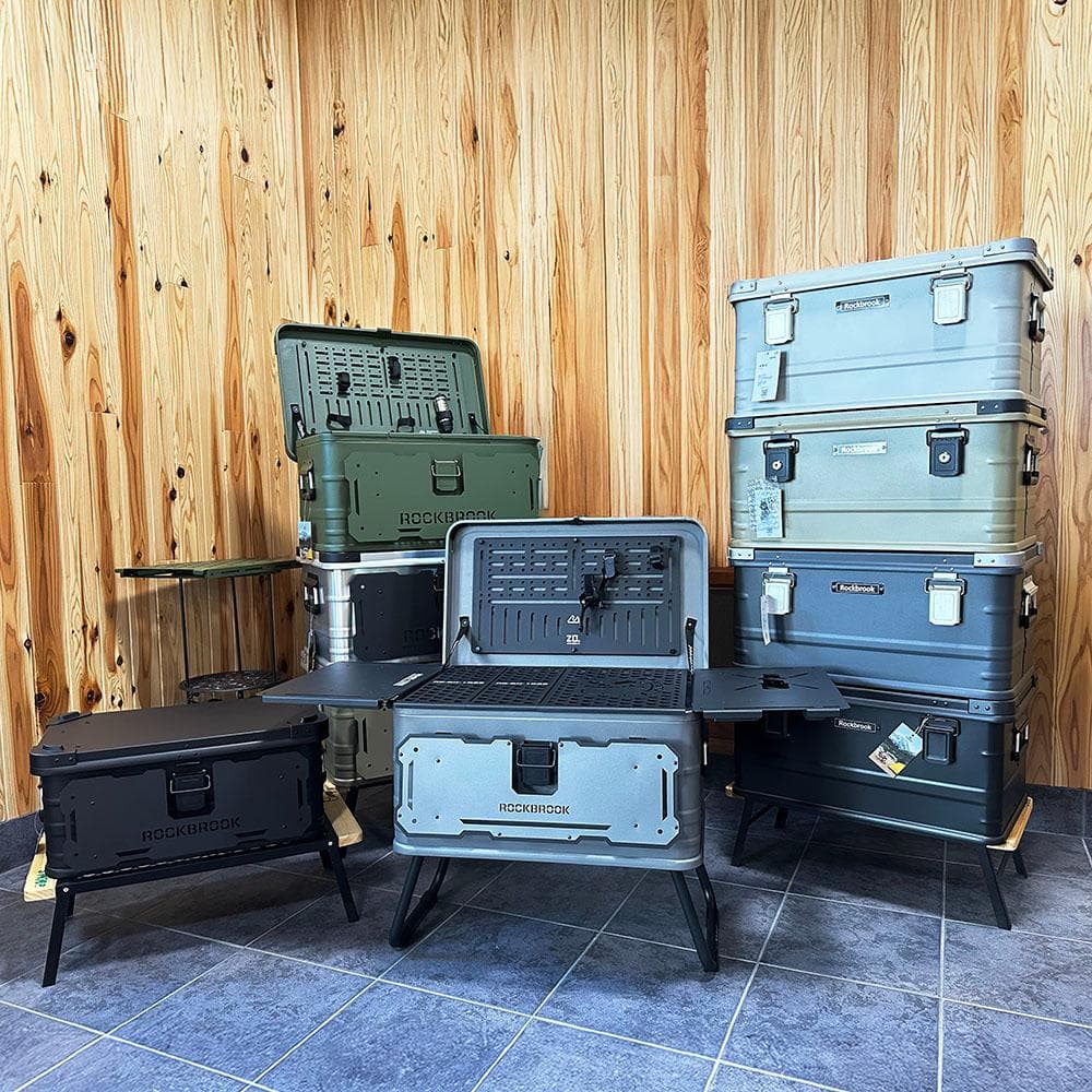 アルミニウムマグネシウム コンテナ キャンプ カスタム 50L (グレー)