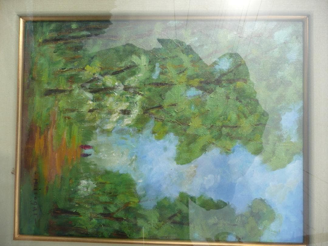 本物油絵、画廊額入り