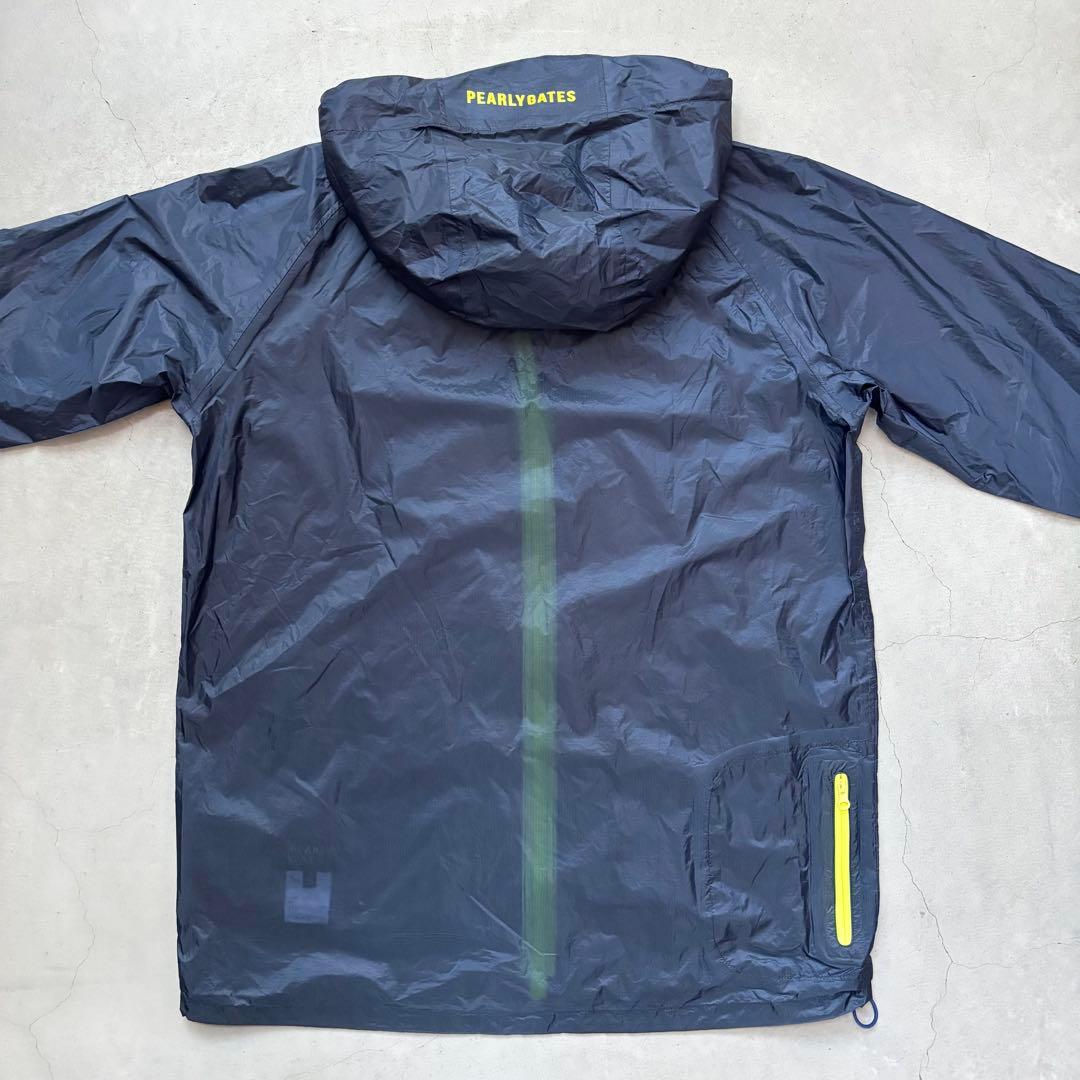 PEARLY GATES フード付きジップナイロンパーカー レインウェア ロゴ