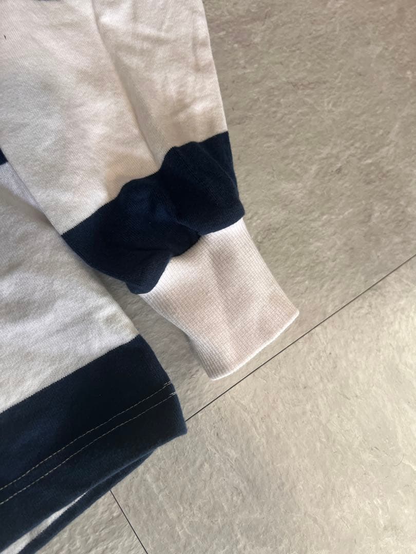XLARGE ラガーシャツ 白と紺のストライプ