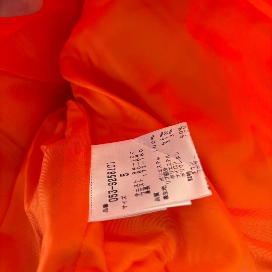 最新作 パーリーゲイツ ダウンベスト オレンジ 3D 立体 フード バックロゴ