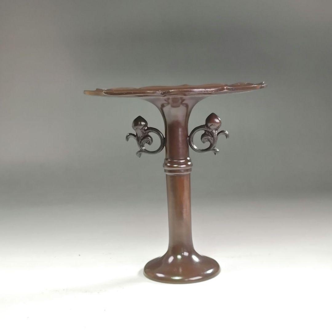 ウ242 花器『金森祥栄』『鋳銅　桔梗形　一文字　花入　花瓶　共箱』茶道具