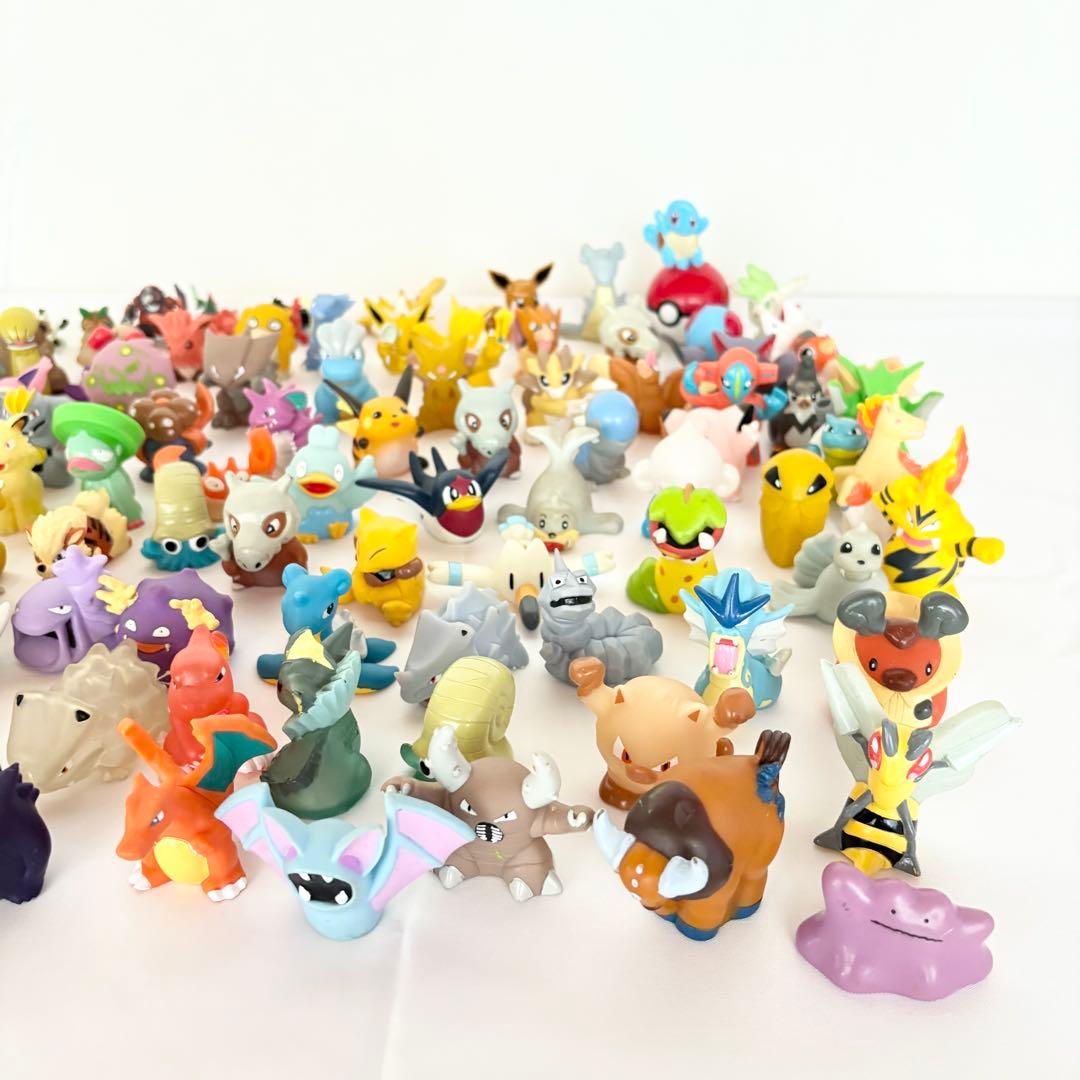 ポケモンキッズ　指人形（ゆび人形）ソフビ90体まとめ売り 大量セット　初期多数