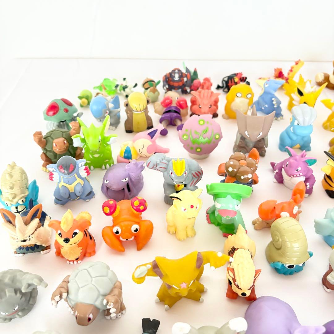 ポケモンキッズ　指人形（ゆび人形）ソフビ90体まとめ売り 大量セット　初期多数