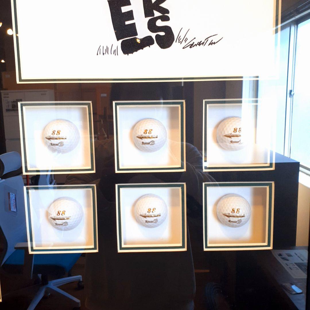 輸入雑貨　ゴルフ　パット&ボール入り　オブジェ　アートパネル