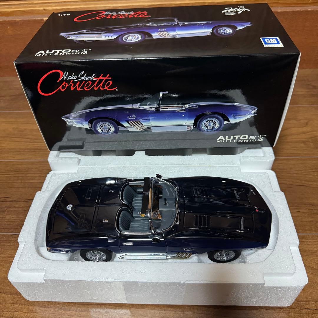 絶版未展示品 オートアート 1/18 コルベットMako Shark 1961