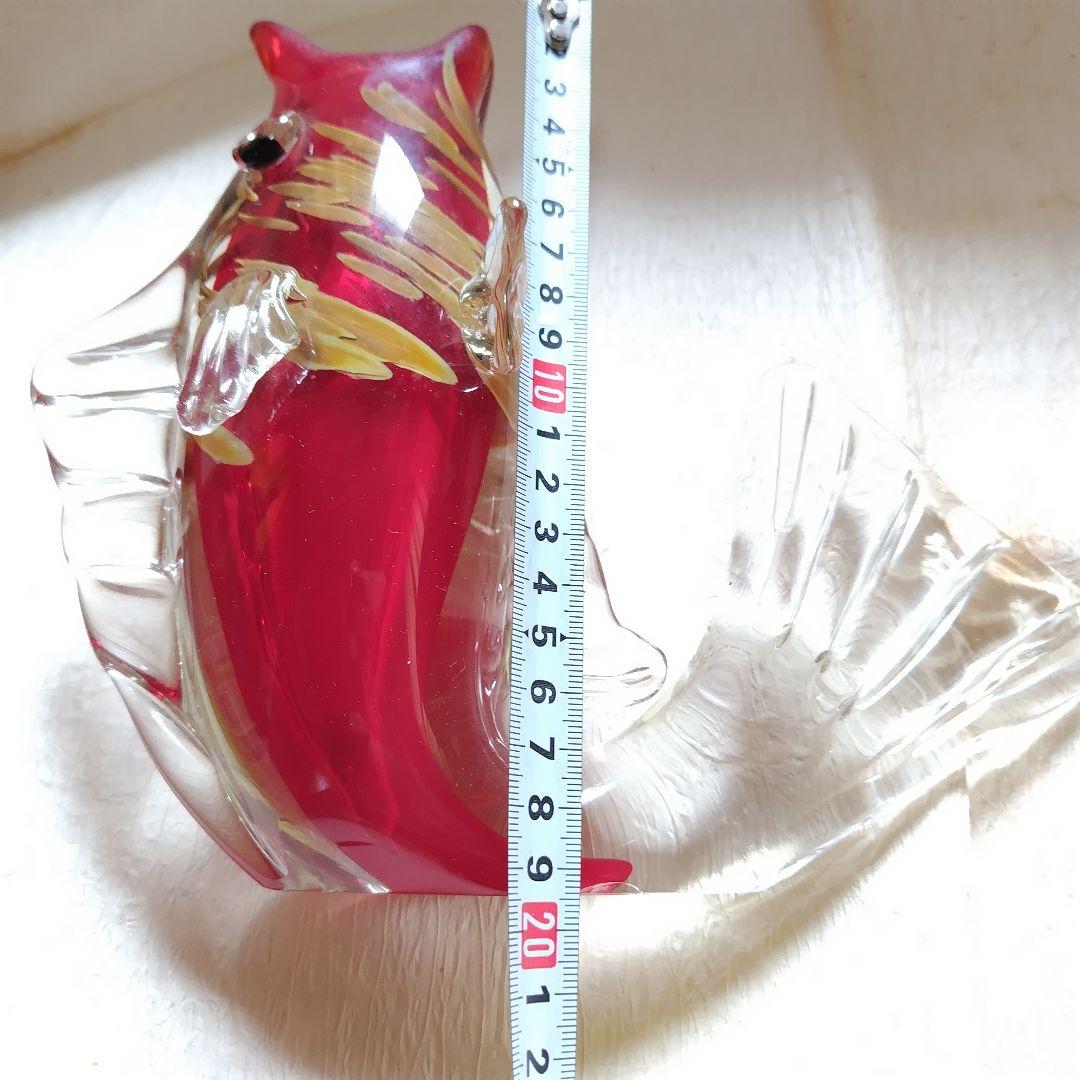 工芸ガラス　マルティ―グラス　鯉の置物　一輪挿し　花瓶　オブジェ　インテリア