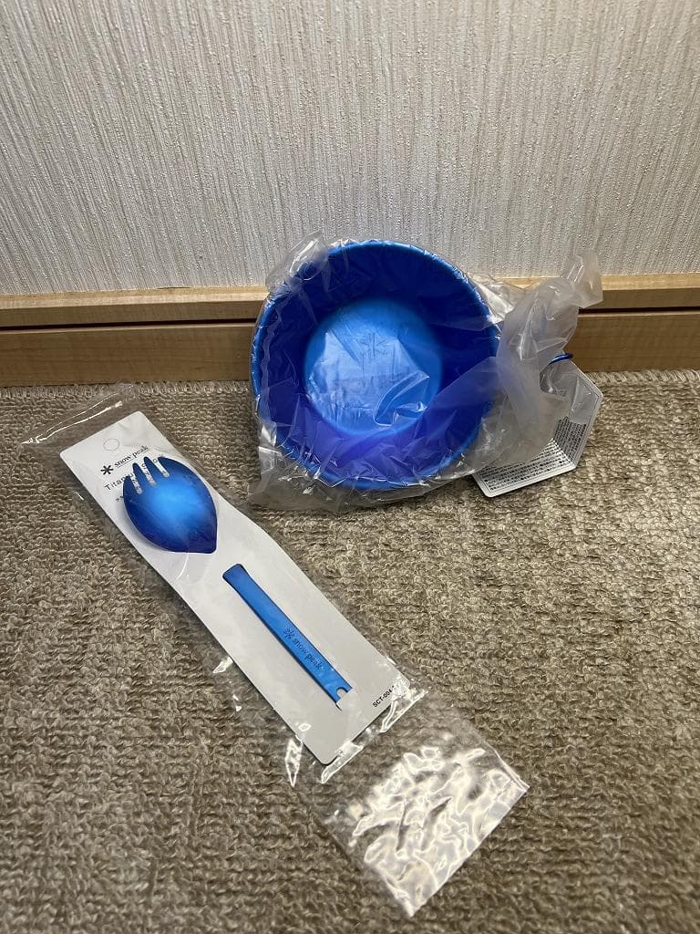 スノーピーク　オンライン限定　シェラカップとチタン先割れスプーン