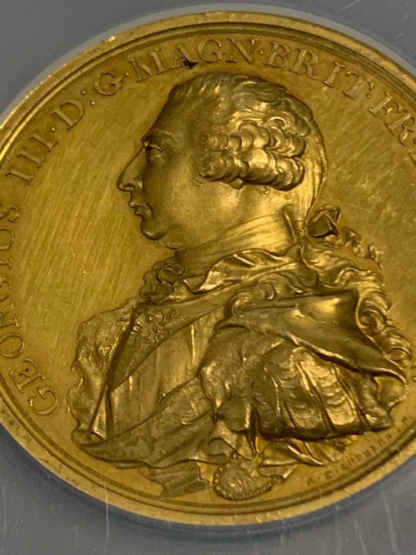 ONLY ONE &TOP POP❗️ジョージ3世 暗殺未遂　金　GILDメダル