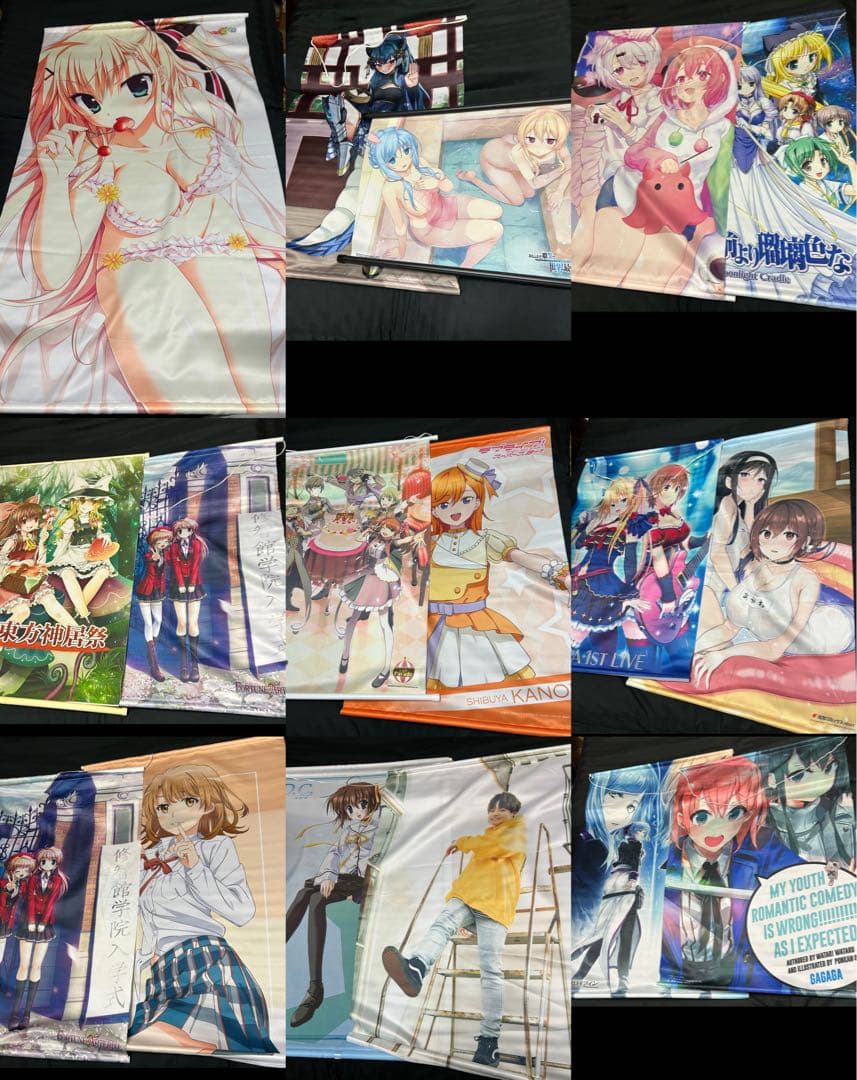 アニメ　アイドル等　タペストリー　ポスター　超大量まとめ売り　未開封含　ダブり有