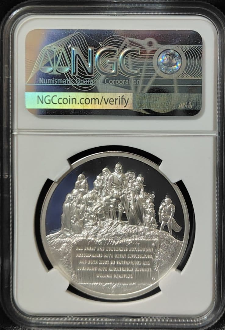 最高鑑定 2020年 クック諸島 銀貨 NGC PL70 メイフラワー号 