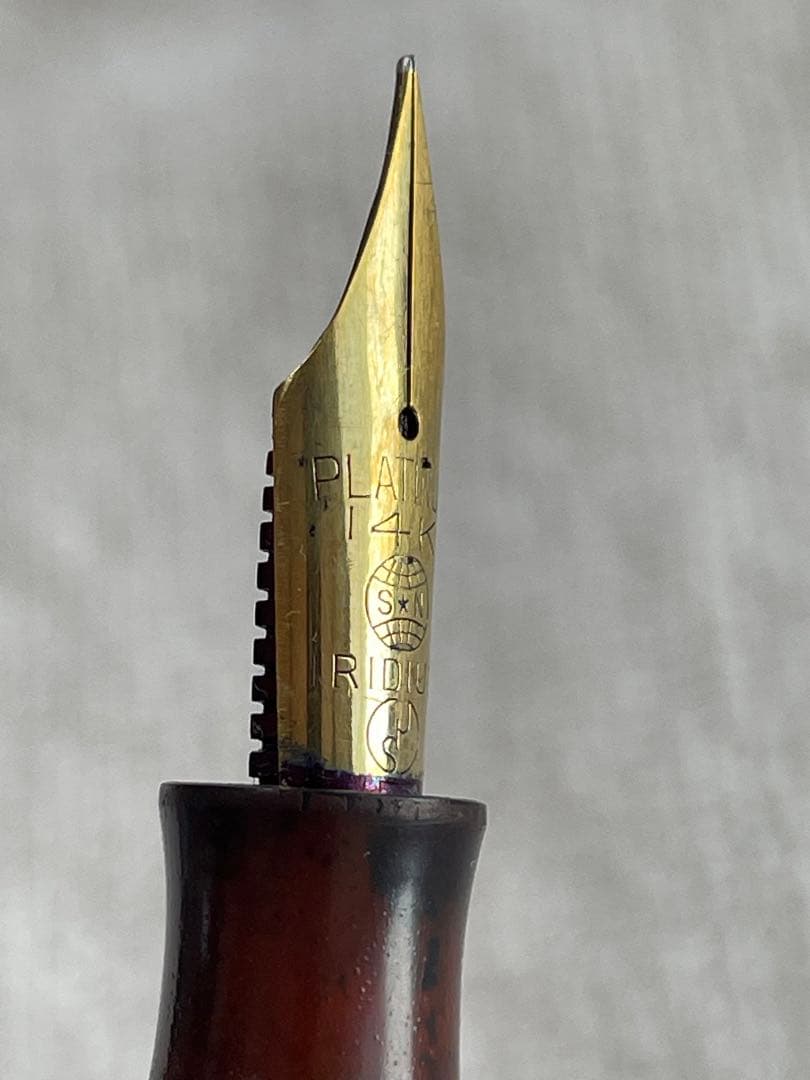 PLATINUM 蒔絵万年筆 梅と鶯　昭和レトロ