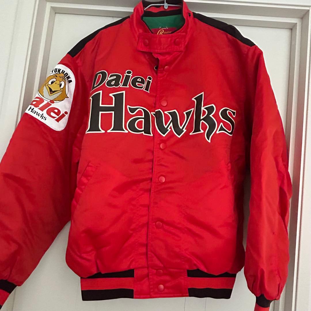 【美品・希少品】Daiei Hawks ダイエイホークス　ジャケット レッド L