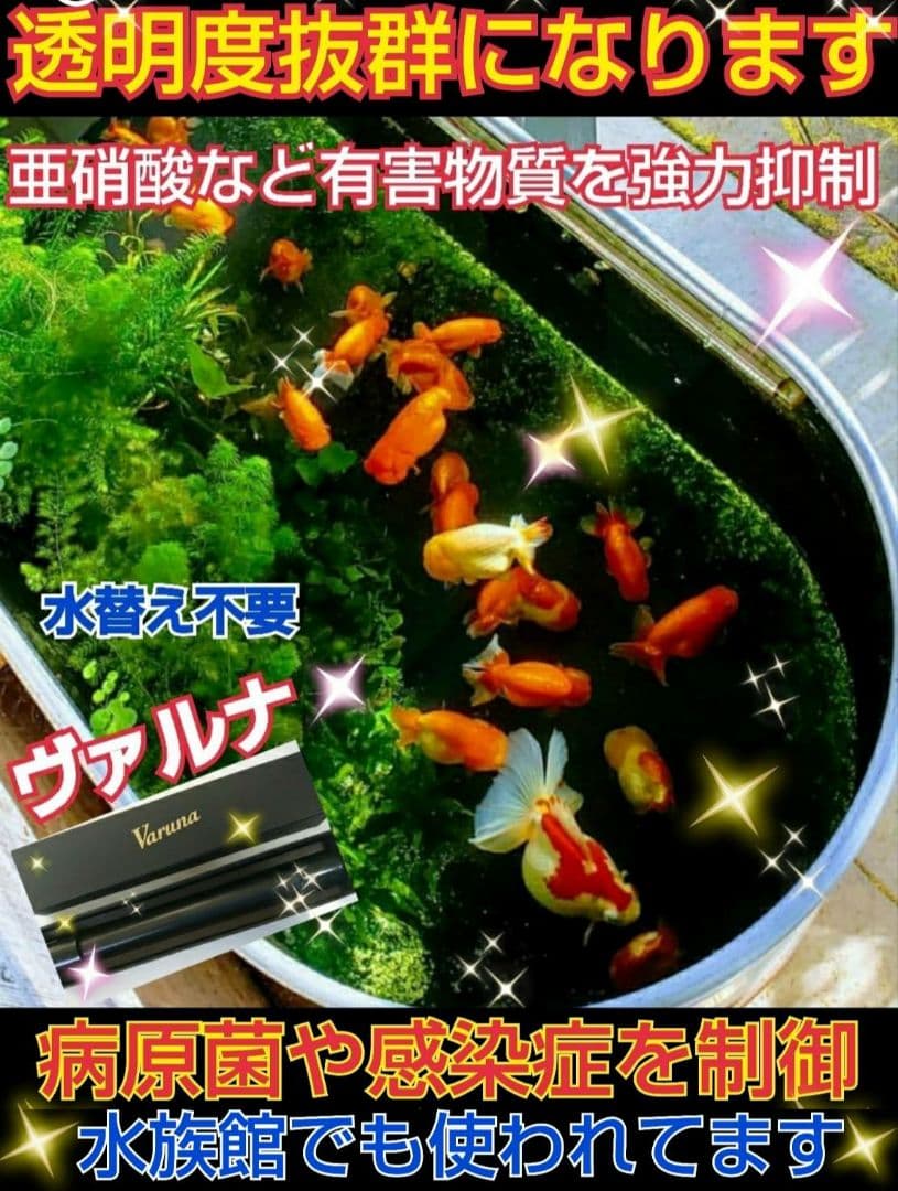 水槽の水が綺麗になる【ヴァルナ】有害物質を抑制し透明度抜群に！水槽に入れるだけ！
