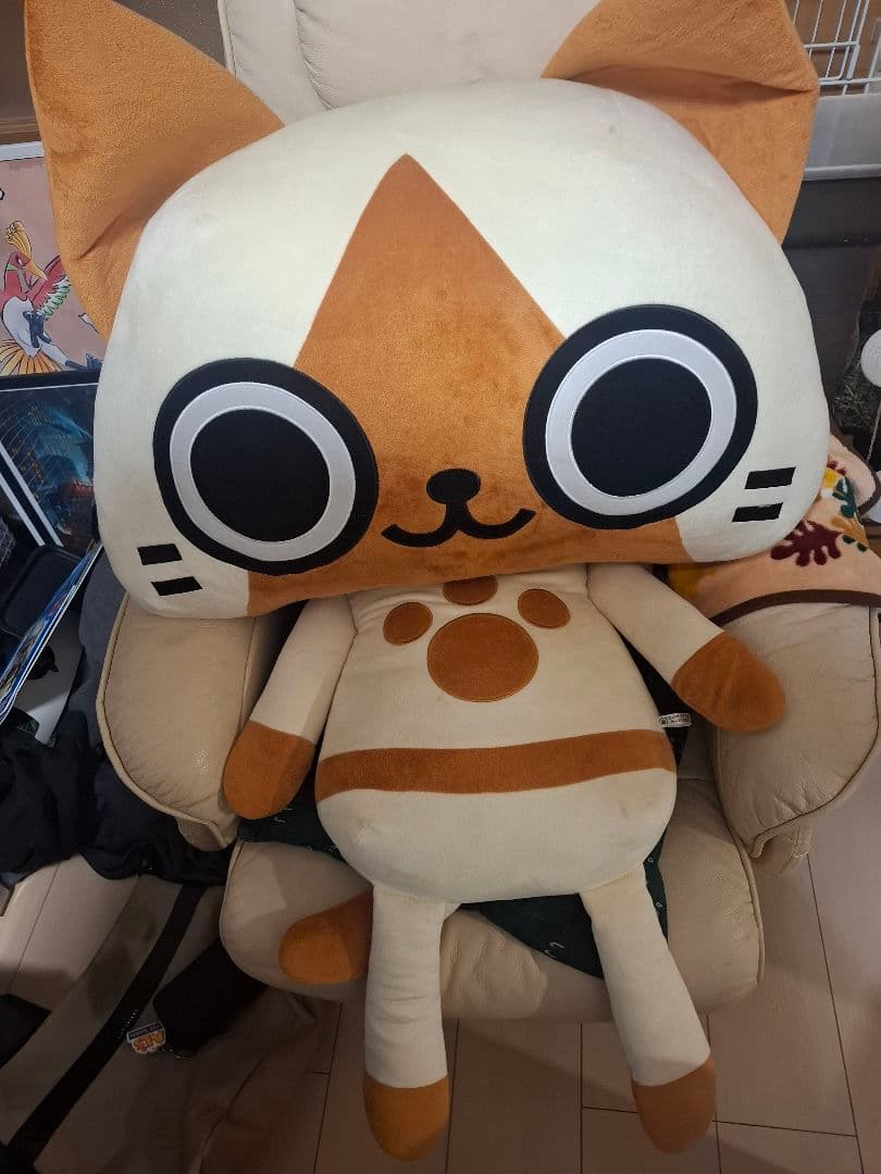 希少 巨大 大きい アイルー モンハン ぽかぽかアイルー村 ぬいぐるみ