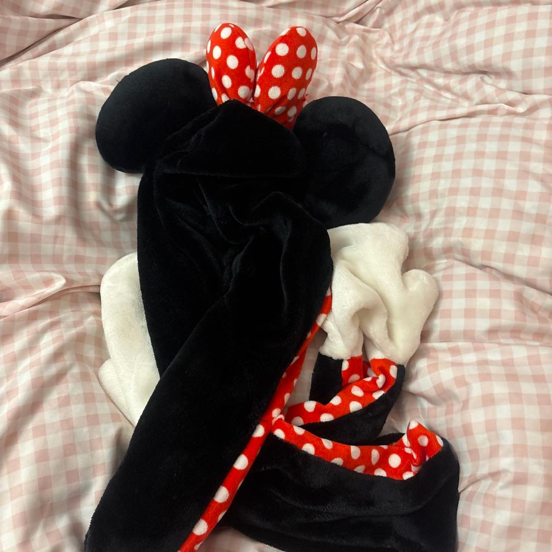 ミニーマウス マフラーファンキャップ