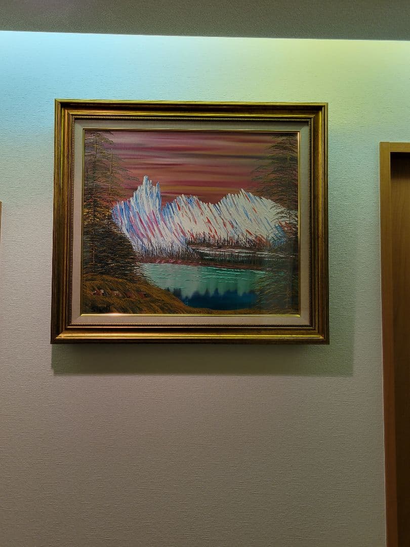 絵画 Mountain waterfall