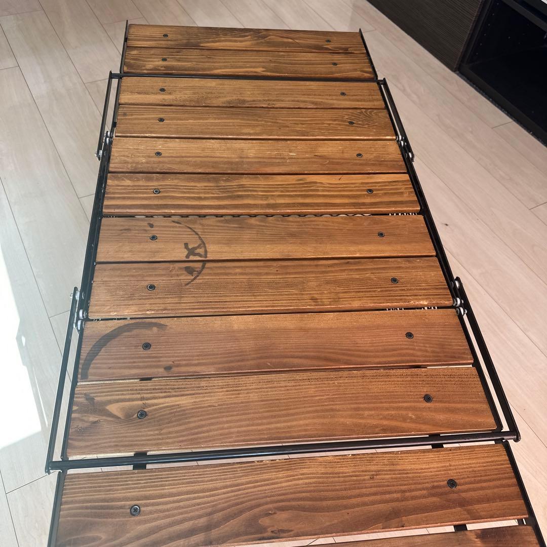 ネイチャートーンズ　収納スペース付き折りたたみテーブル　Lサイズ