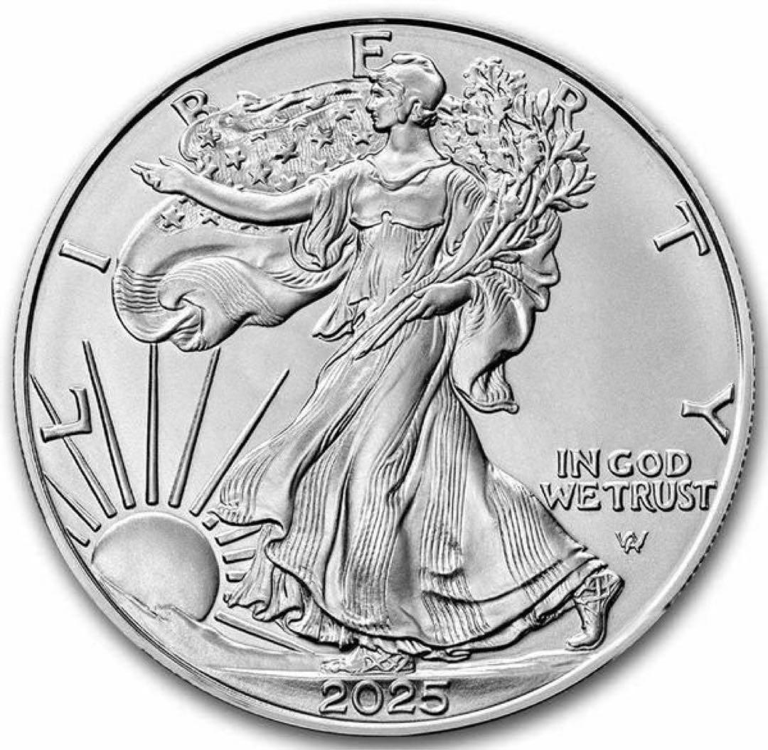 2025年 アメリカ純銀 自由の女神　イーグル　保証書付き