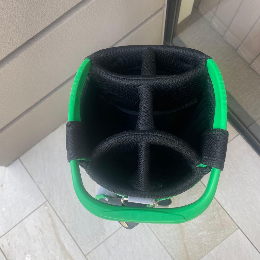 キャディバッグ 紺/緑 ナイロン製