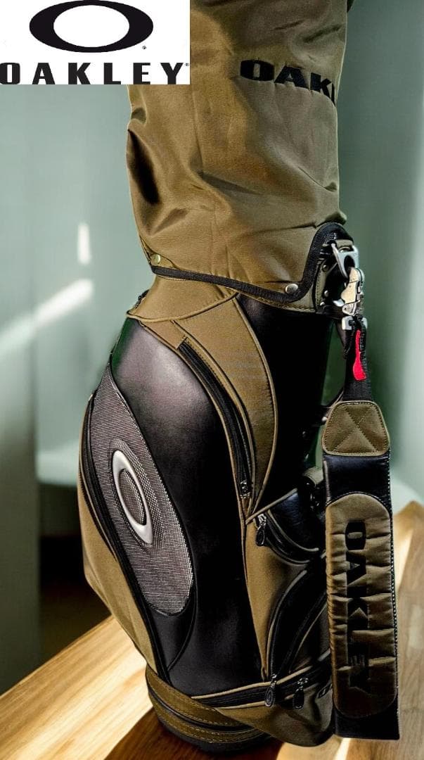 送料無料/超美品　　Oakley khaki高級タイプKHAKIゴルフバッグ