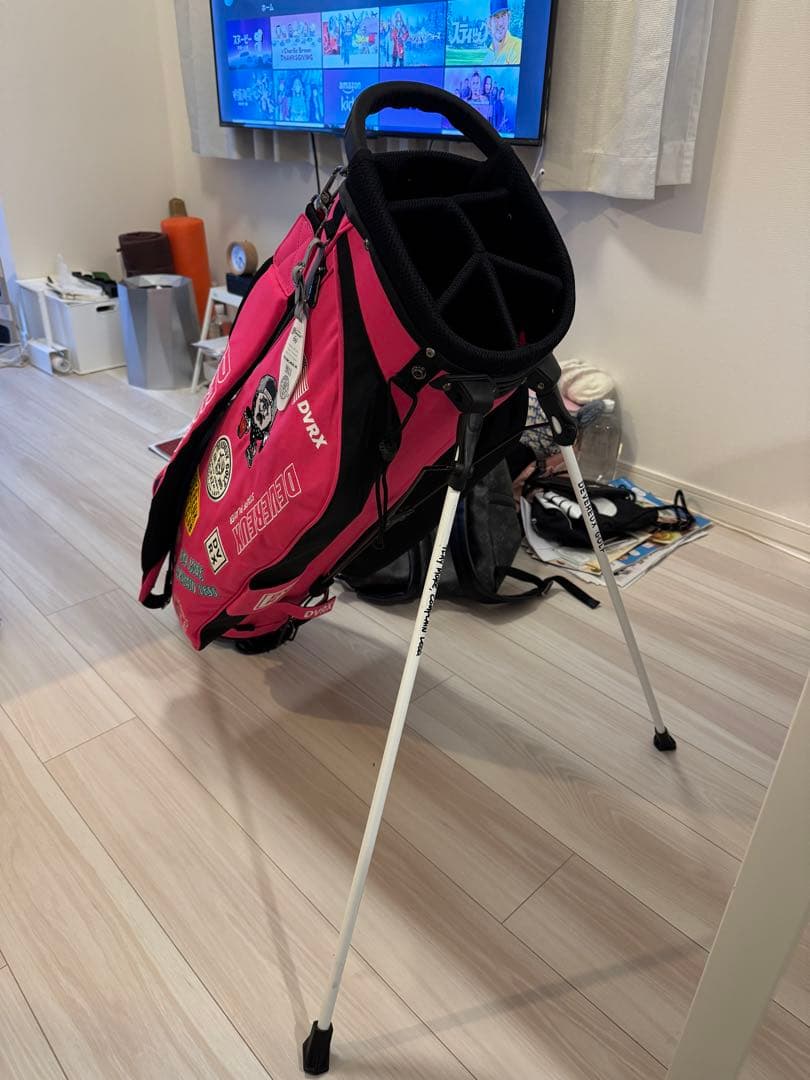 【tomo32】DVRX ピンク スタンドゴルフバッグ